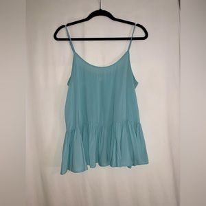 Light Blue Old Navy Peplum Tank Top